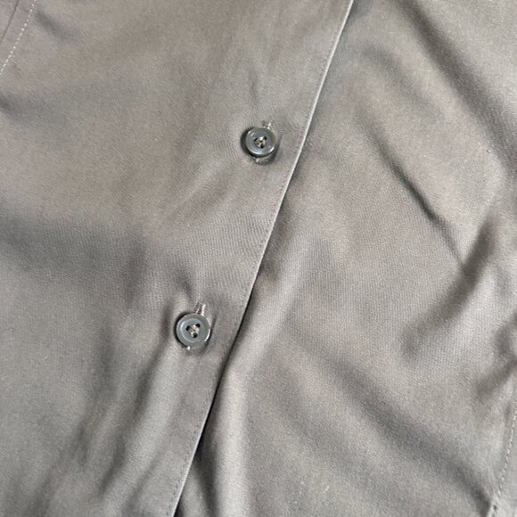 Alex Marie Sz 12 Olive Green Roll Tab Collared Button‎ Sleeves Shirt Dress - Picture 3 of 12